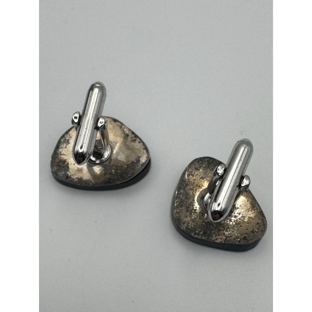 Vintage Atomic Cufflinks 1950s Fish Mid Century Modern Starburst Sterling READ